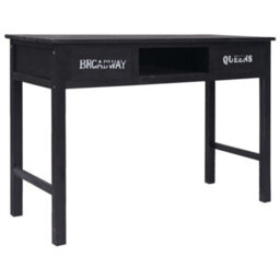 Berkfield Elegant Console Table Black 110X45X76 Cm Wood - thumbnail 3