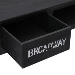 Berkfield Elegant Console Table Black 110X45X76 Cm Wood - thumbnail 6