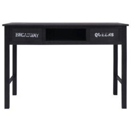 Berkfield Elegant Console Table Black 110X45X76 Cm Wood - thumbnail 4