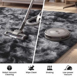 Large Soft Shaggy Rug Dark Grey - thumbnail 3