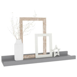 Berkfield Wall Shelves 4 Pcs Grey 40X9X3 Cm - thumbnail 3