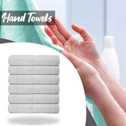 Casabella Premium Pack Of 6 Hand Towels 100% Cotton 500 Gsm - thumbnail 4