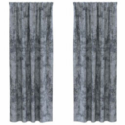 Berkfield Classic Curtain With Curtains 2 Pcs Silver Grey 225 X 140 Cm Velvet