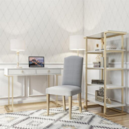 Dorel Camila Writing Desk In White / Golden - thumbnail 5