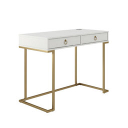 Dorel Camila Writing Desk In White / Golden - thumbnail 6