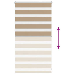 Berkfield Modern Zebra Blind Sand Brown 70X100 Cm Fabric Width 65.9 Cm Polyester - thumbnail 5
