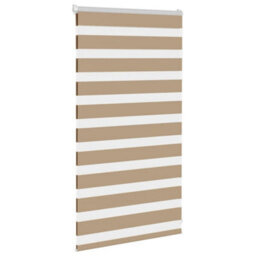 Berkfield Modern Zebra Blind Sand Brown 70X100 Cm Fabric Width 65.9 Cm Polyester - thumbnail 3