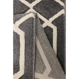 Melrose Geometric Charcoal Patterned Shape Design Indoor Medium Area Runner Rug 060/200Cm - thumbnail 3