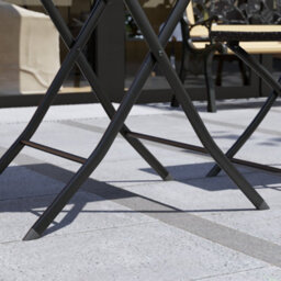 Lassic Garden Vida Capri Black 2 Seater Rattan Garden Outdoor Ukfr Bistro Set - thumbnail 5