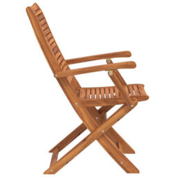 Folding Garden Chairs 4 Pcs 57X66X95 Cm Solid Wood Acacia - thumbnail 5