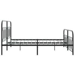 Berkfield Metal Bed Frame Without Mattress With Footboard Black 183X213Cm - thumbnail 5