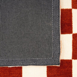 Loomed Bold Knitted Checkerboard Geometric Red Firseside Living Area Rug 120Cm X 170Cm - thumbnail 8