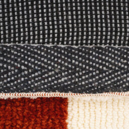 Loomed Bold Knitted Checkerboard Geometric Red Firseside Living Area Rug 120Cm X 170Cm - thumbnail 9