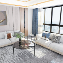 Artloge 80Cm Modern Round Tempered Glass Coffee Table With Black Metal Legs Living Room Furniture - thumbnail 9