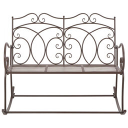 Walplus Garden Bench 104 Cm Iron Antique Brown - thumbnail 2