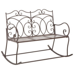 Walplus Garden Bench 104 Cm Iron Antique Brown - thumbnail 1