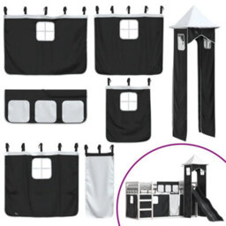 Berkfield Bunk Bed Without Mattress With Slide White And Black 90X200 Cm - thumbnail 5
