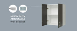 Jd Greta Kitchen Wall Unit 600mm Storage Cabinet With Doors And Shelf 60Cm - White Gloss - thumbnail 4