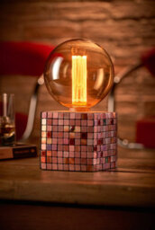 Auraglow Mysa Mosaic Effect Stone Table Desk Lamp - Soho - With Ag546 - thumbnail 3