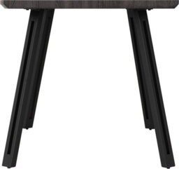 Seconique Quebec Wave Edge Dining Set - Black Wood Grain/black/grey Faux Leather - thumbnail 5