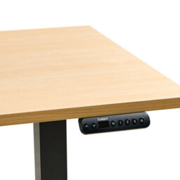 Beliani Electric Adjustable Standing Desk Destines Black/ Light Brown 120 Cm 72 Cm - thumbnail 6