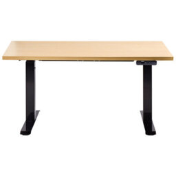 Beliani Electric Adjustable Standing Desk Destines Black/ Light Brown 120 Cm 72 Cm - thumbnail 4