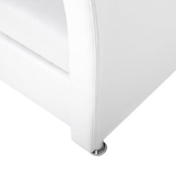 Beliani Bed Faux Leather Metz 140 X 200 Cm (Eu Double) White - thumbnail 7