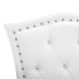 Beliani Bed Faux Leather Metz 140 X 200 Cm (Eu Double) White - thumbnail 9