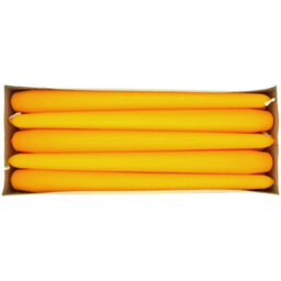 "SolaDirect Tapered Dinner Candles, Pack Of 10, Unscented, Long Burning Time, 24 Cm / 19.45"" (Orange, Matt)" - thumbnail 4