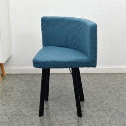 Triangular Chair Cover, Stool Seat Elastic, Washable, Cafe, Hotel, Party, Fleece Material, Cream, White - thumbnail 2