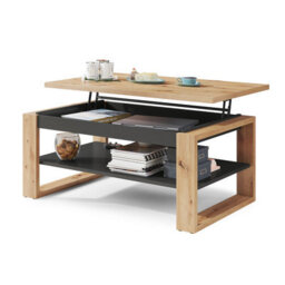 Heze Furniture Nuo Lift Top Coffee Table Contemporary Style - Artisan Oak & Anthracite - thumbnail 5