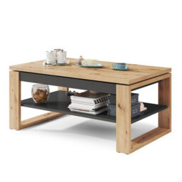 Heze Furniture Nuo Lift Top Coffee Table Contemporary Style - Artisan Oak & Anthracite - thumbnail 4