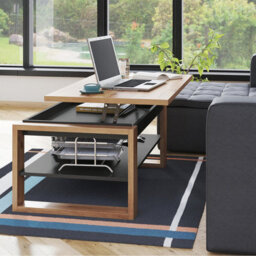 Heze Furniture Nuo Lift Top Coffee Table Contemporary Style - Artisan Oak & Anthracite - thumbnail 3