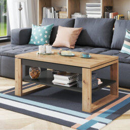 Heze Furniture Nuo Lift Top Coffee Table Contemporary Style - Artisan Oak & Anthracite
