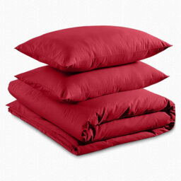 Ameha Plain 3-Piece Duvet Burgundy Quilt Cover Breathable Microfiber Reversible King Set With Pillowcase 230 X 220 Cm - thumbnail 8