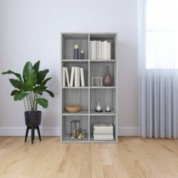 Berkfield Book Cabinet/sideboard Grey Sonoma 66X30X130 Cm Engineered Wood - thumbnail 1