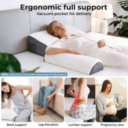 Lavio Wedge Pillow Memory Foam For Back Reading Sleeping Adjustable - thumbnail 9