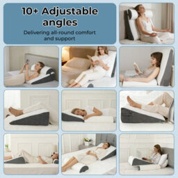Lavio Wedge Pillow Memory Foam For Back Reading Sleeping Adjustable - thumbnail 5
