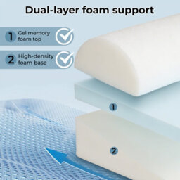Lavio Wedge Pillow Memory Foam For Back Reading Sleeping Adjustable - thumbnail 6
