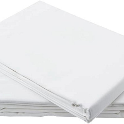Just So Home Small Single Bunk Size Fitted Sheet White Cotton Blend (77Cm X 190Cm )