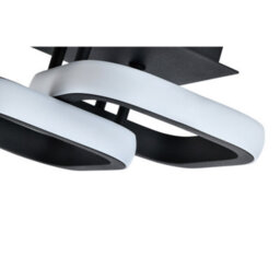 Happy Homewares Contemporary Compact Double Head 19W Led Ceiling Light Fitting In Matt Black - thumbnail 4
