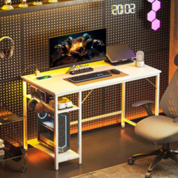Homcom 120 X 60 Cm Home Office Desk Reversible Study Table For Bedroom White - thumbnail 9