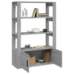 Berkfield Sideboard Grey Sonoma 80X30X119.5 Cm Engineered Wood - thumbnail 4