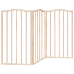 Walplus Brown Dog Gate Foldable 3 Panels 150 Cm Poplar Wood Pet Barrier - thumbnail 6