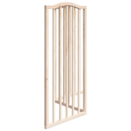 Walplus Brown Dog Gate Foldable 3 Panels 150 Cm Poplar Wood Pet Barrier - thumbnail 5