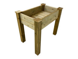 Arbor Garden Solutions Gardenglow Wooden Planter, 2-Tier Smooth Surface (L-50Cm X D-60Cm X H-100Cm)