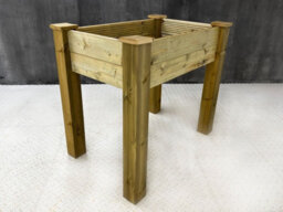 Arbor Garden Solutions Gardenglow Wooden Planter, 2-Tier Smooth Surface (L-50Cm X D-60Cm X H-100Cm) - thumbnail 3