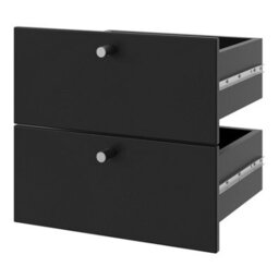 GoodHome Konnect Modular Matt Black Slab Internal Modular Drawer (H)323mm (W)322mm (D)322mm, Pair