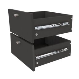 GoodHome Konnect Modular Matt Black Slab Internal Modular Drawer (H)323mm (W)322mm (D)322mm, Pair - thumbnail 7