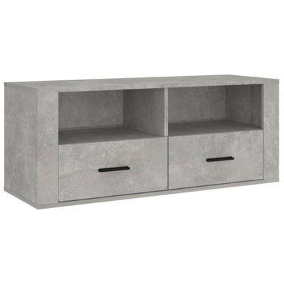 Berkfield Classic Tv Cabinet Concrete Grey 100X35X40 Cm Engineered Wood - image 1